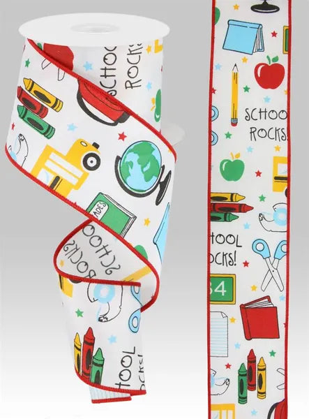 School Rocks Ribbon Poly