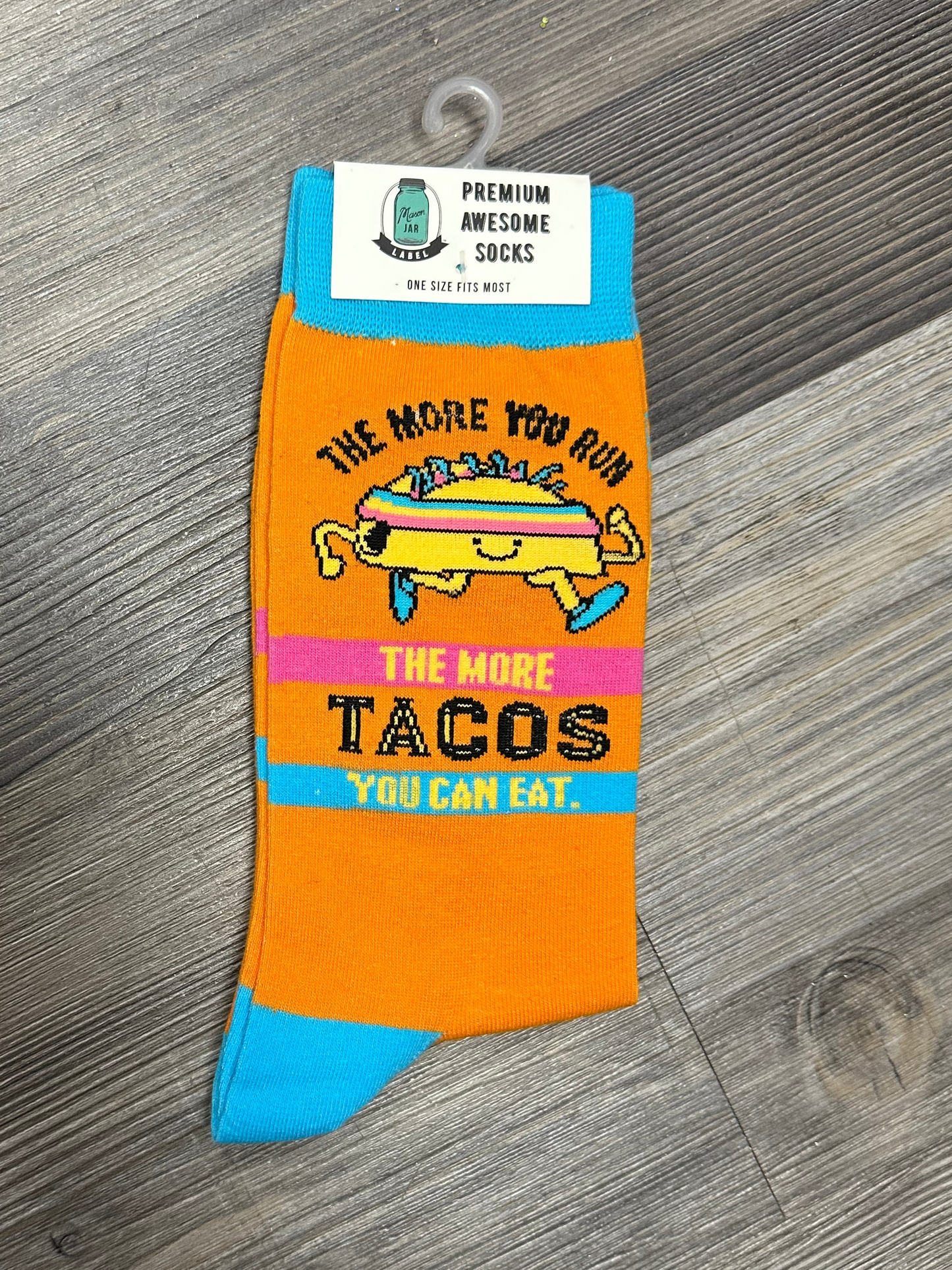 Mason Jar Socks Run-Tacos