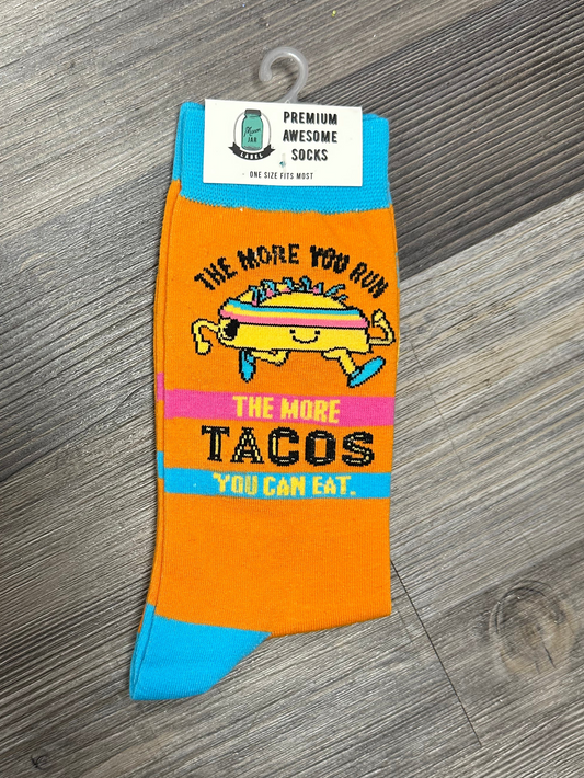 Mason Jar Socks Run-Tacos
