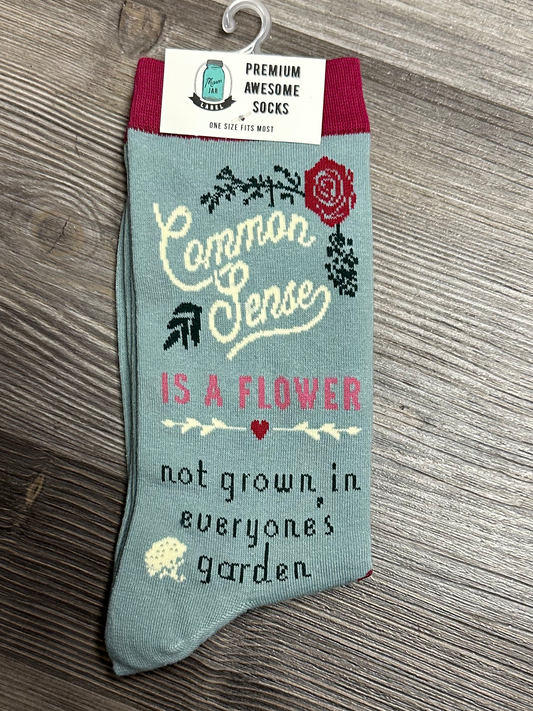 Mason Jar Socks Common Sense