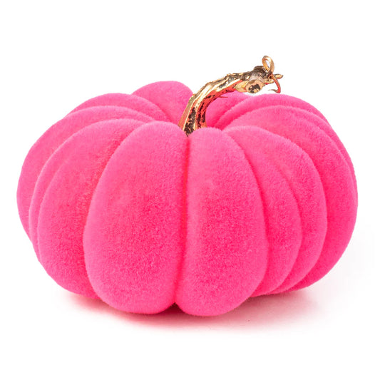 7" Flocked Pumpkin