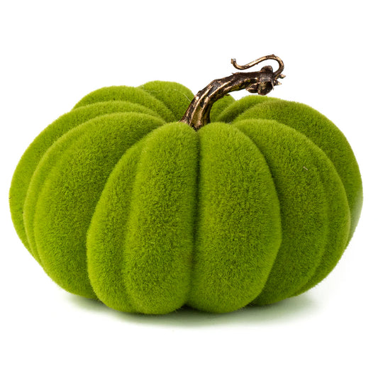 7" Flocked Pumpkin