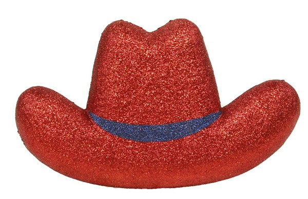 11.75" x 7" Glittered Cowboy Hat