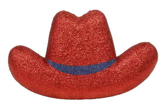 11.75" x 7" Glittered Cowboy Hat
