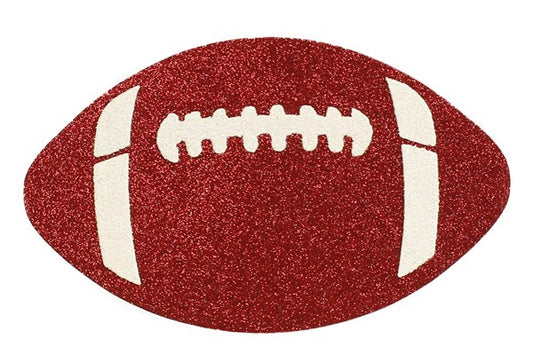 12" Metallic Football Red\White