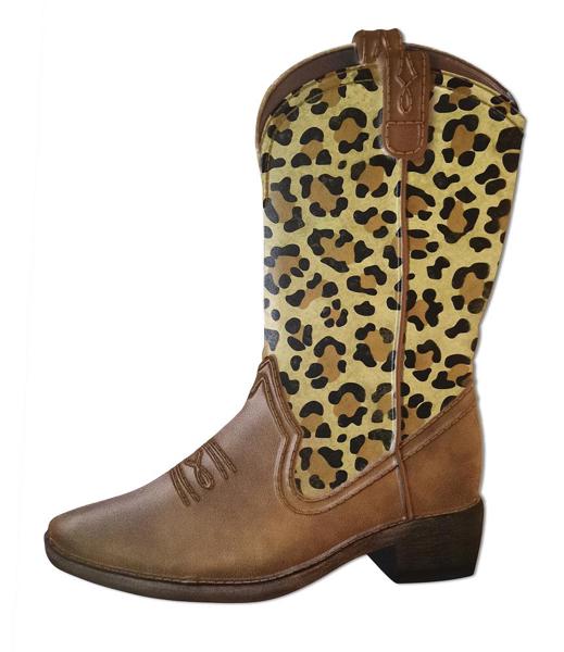 12.5 Embossed Leopard Cowboy Boot