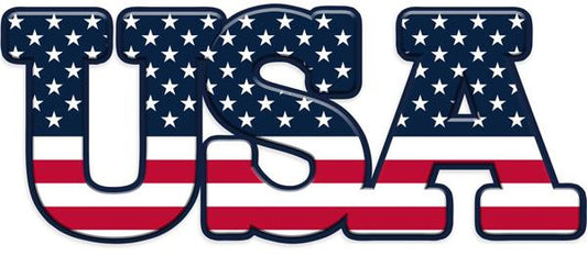 14" X 5.75" Metal USA Flag Sign