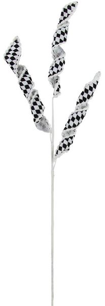 30"L Spiral Fabric Spray Black/White