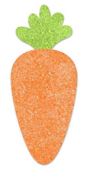 20" Glittered Polyfoam Carrot Hanger
