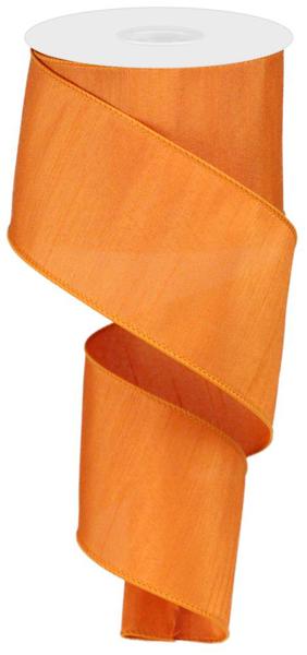 Faux Dupioni Ribbon: Orange (10 Yards)