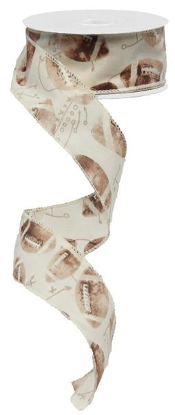 2.5" Antique Football Ribbon - 10 Yards