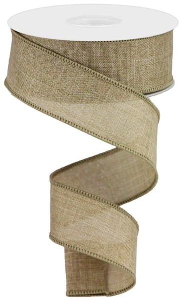 Royal Burlap Ribbon: Beige (10 Yards)