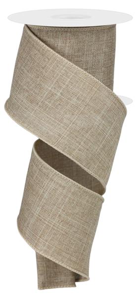 Royal Burlap Ribbon: Beige (10 Yards)