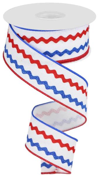 1.5" 4th of July Theme Ribbon Red,White,Blue (10 Yards)