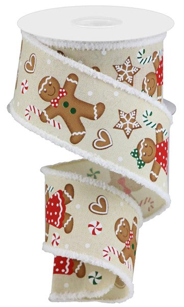 2.5" Gingerbread W/Drift Ribbon (10 Yards)