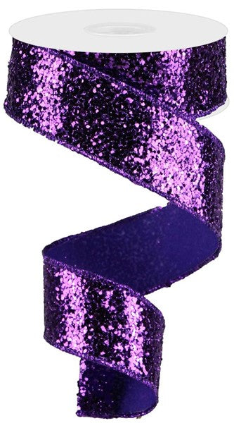 Large Glitter Ribbon: Purple (10 Yards)