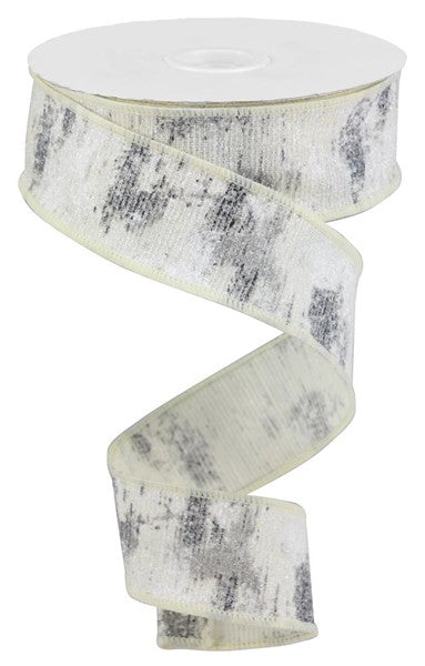 Glitter Birch Bark on Cotton Ribbon (10 Yards)