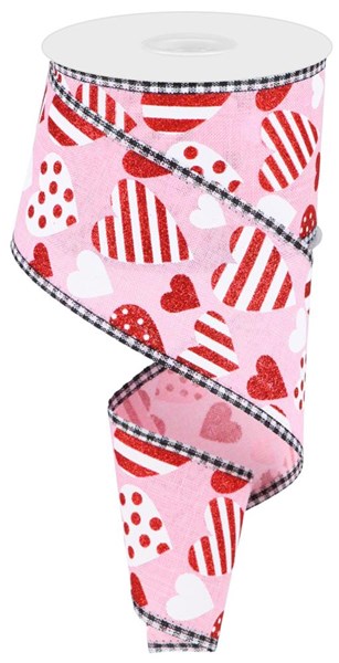 2.5" Valentine Ribbon: Assortment (10 Yards)