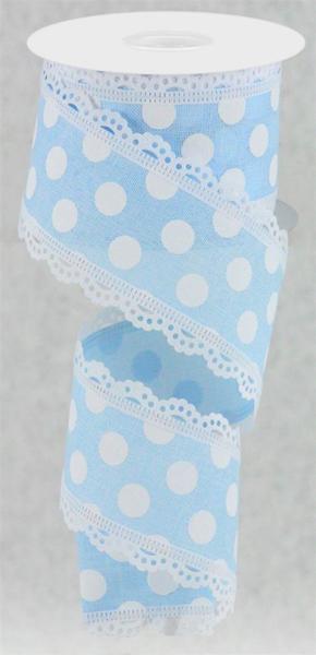 2.5" Medium Dot W/Lace Ribbon (10 Yards)