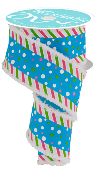 2.5" Multi Polka Dot/Stripe/Drift Ribbon (10 Yards)