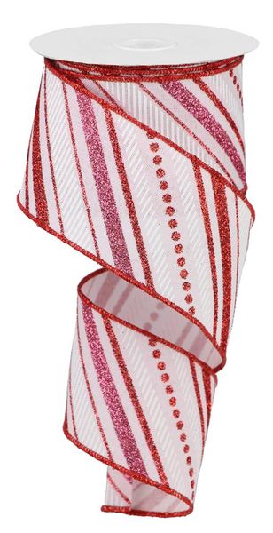 Multi Diagonal Stripe/Royal Lt Pink/Red/Pink/White