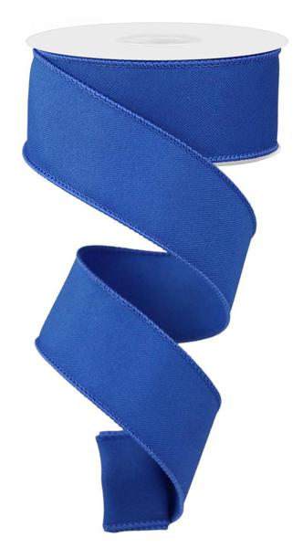 Diagonal Weave Fabric Ribbon: Royal Blue (10 Yards)