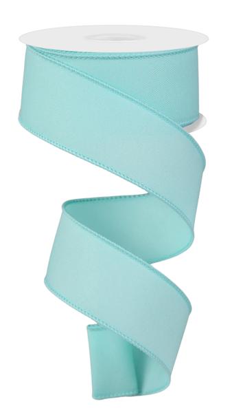Diagonal Weave Fabric Ribbon: Ice Blue (10 Yards)