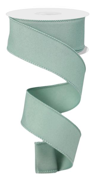 Diagonal Weave Fabric Ribbon: Sage Green (10 Yards)