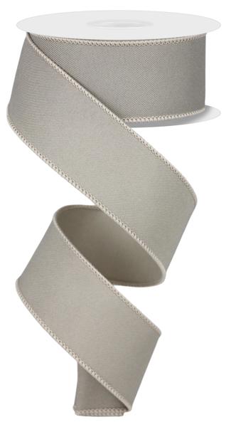 Diagonal Weave Fabric Ribbon: Taupe (10 Yards)