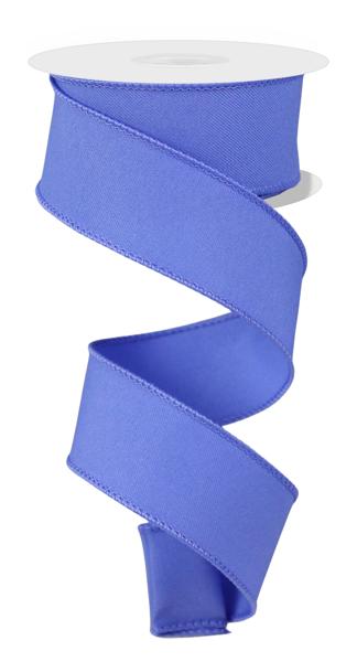 Diagonal Weave Fabric Ribbon: Iris Blue (10 Yards)