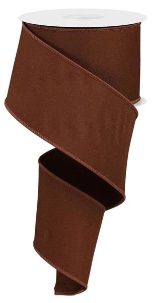 Diagonal Weave Fabric Ribbon: Brown (10 Yards)