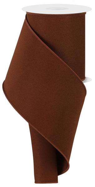 Diagonal Weave Fabric Ribbon: Brown (10 Yards)