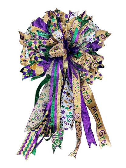 1.5" Mardi Gras Pattern Ribbon (10 Yards)