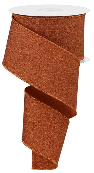 Fine Glitter On Royal: Pumpkin (10 Yards)