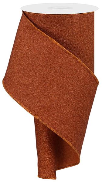 Fine Glitter On Royal: Pumpkin (10 Yards)