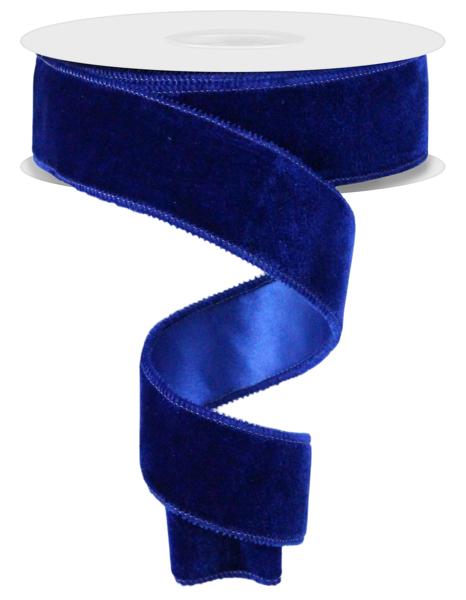 Deluxe Velvet/Satin Backing Ribbon: Royal Blue (10 Yards)