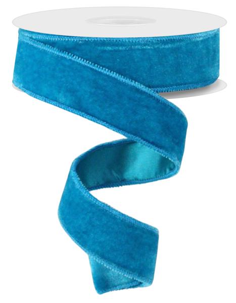 Deluxe Velvet/Satin Backing Ribbon: Teal (10 Yards)