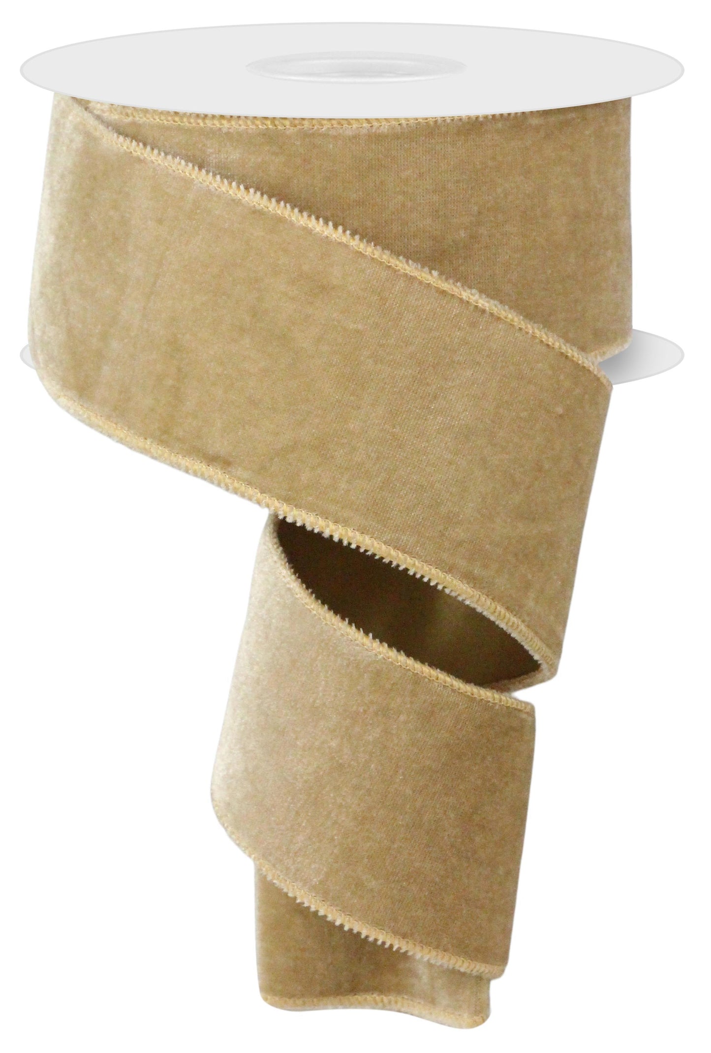 Deluxe Velvet/Satin Backing Ribbon: Taupe (10 Yards)
