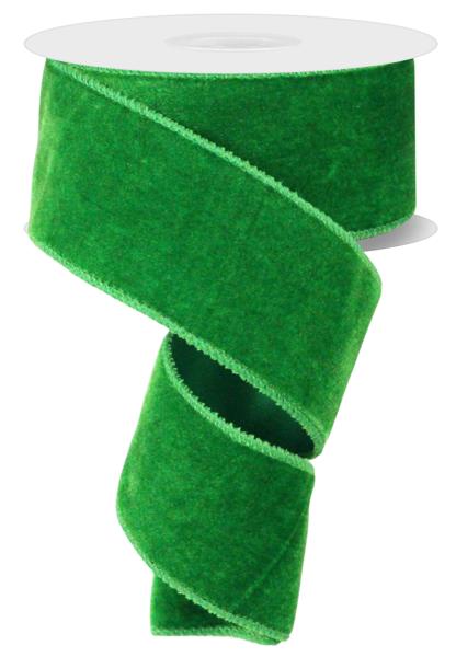 Deluxe Velvet/Satin Backing Ribbon: Emerald Green (10 Yards)