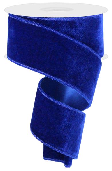 Deluxe Velvet/Satin Backing Ribbon: Royal Blue (10 Yards)