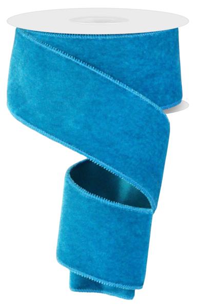 Deluxe Velvet/Satin Backing Ribbon: Teal (10 Yards)