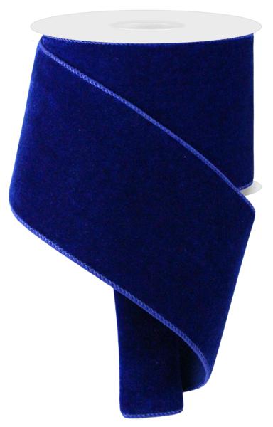 Deluxe Velvet/Satin Backing Ribbon: Royal Blue (10 Yards)
