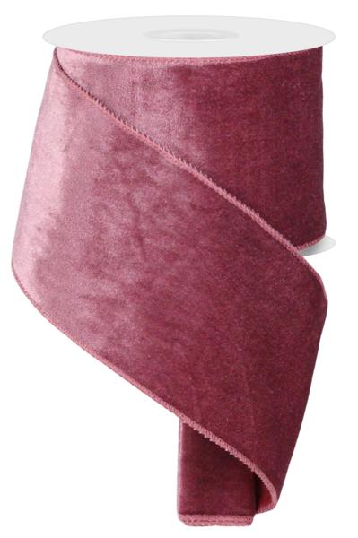 Deluxe Velvet/Satin Backing Ribbon: Dusty Rose (10 Yards)