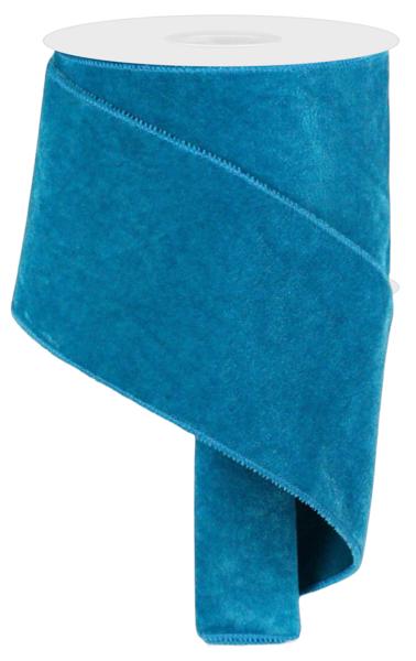 Deluxe Velvet/Satin Backing Ribbon: Teal (10 Yards)