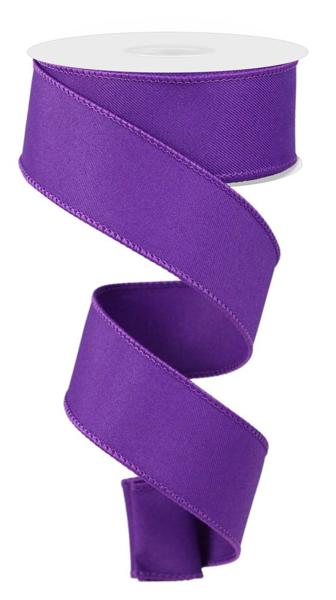 Diagonal Weave Fabric Ribbon: Purple (10 Yards)