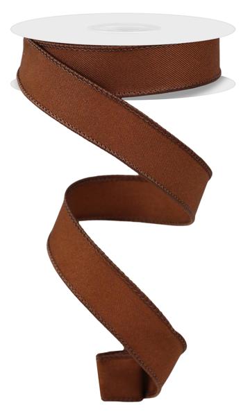 Diagonal Weave Fabric Ribbon: Brown (10 Yards)