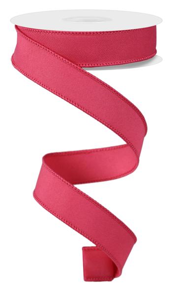 Diagonal Weave Fabric Ribbon: Hot Pink (10 Yards)