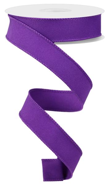 Diagonal Weave Fabric Ribbon: Purple (10 Yards)
