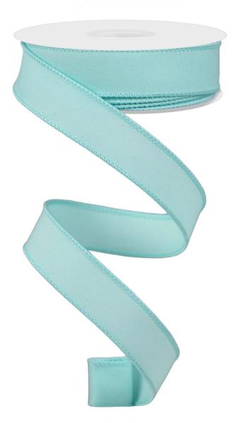 Diagonal Weave Fabric Ribbon: Ice Blue (10 Yards)
