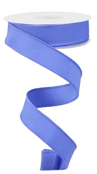 Diagonal Weave Fabric Ribbon: Iris Blue (10 Yards)